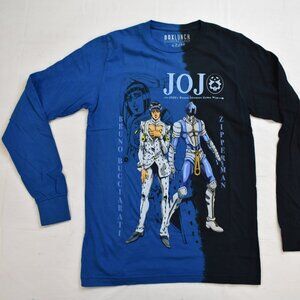 JoJo's Bizarre Adventure Bruno & Zipper Man Portraits Split-Dye L/S Shirt New XS